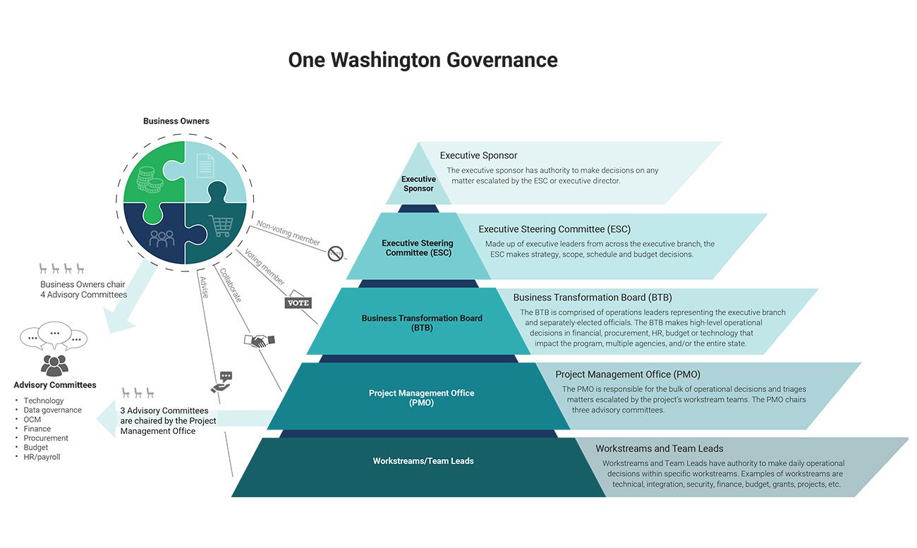 OneWa governance structure. See details in the following paragraphs.